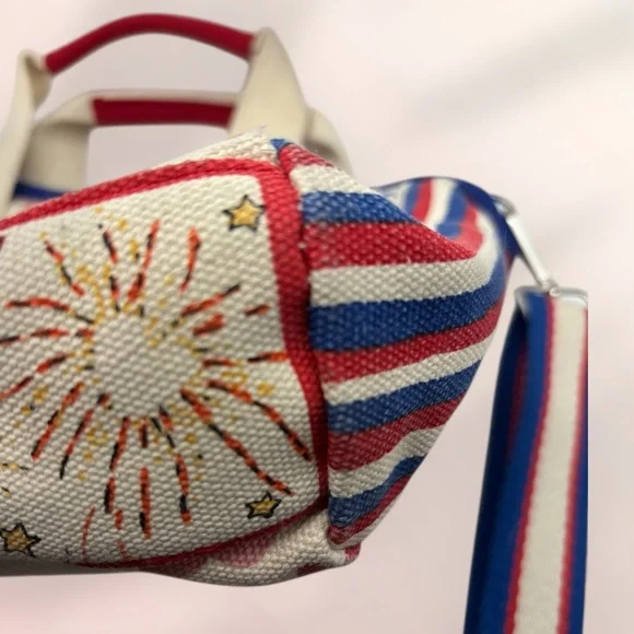 Brighton Red, White, & You Canvas Mini Tote EUC - Picture 5 of 9